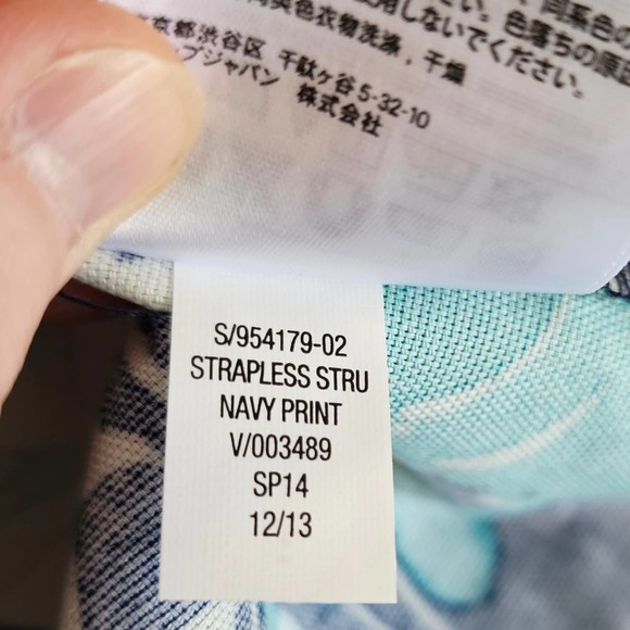 Old Navy women's strapless royal blue floral dress NWT size 16 - Picture 12 of 12